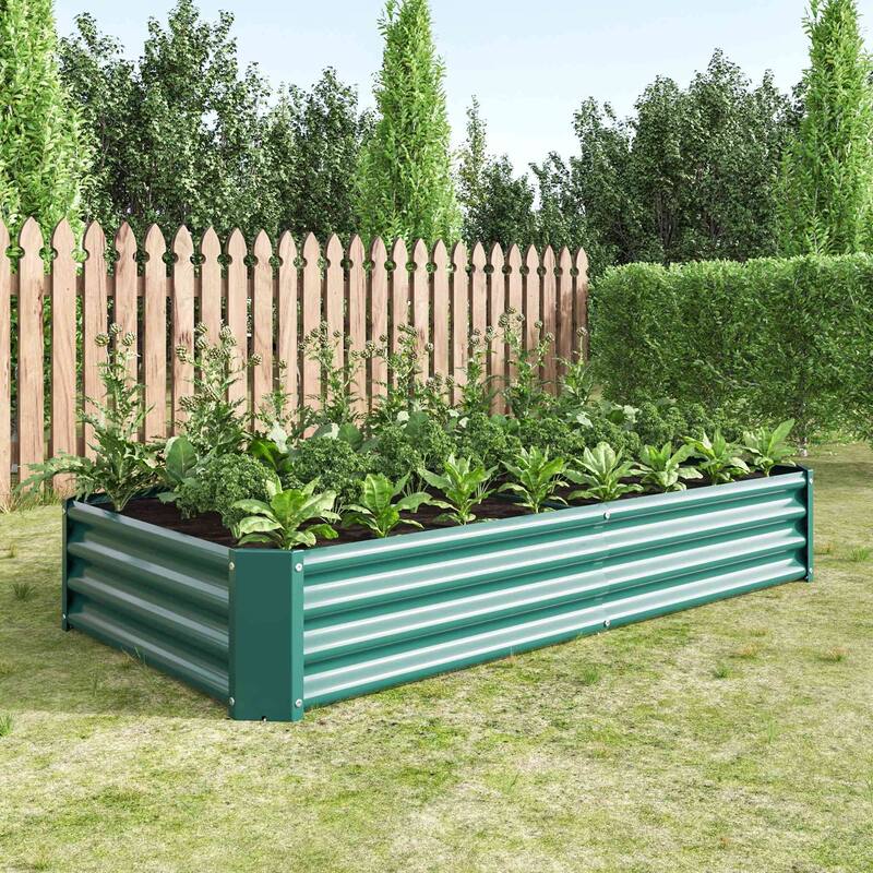 Metal Raised Garden Bed Planter Box for Outdoor Gardening