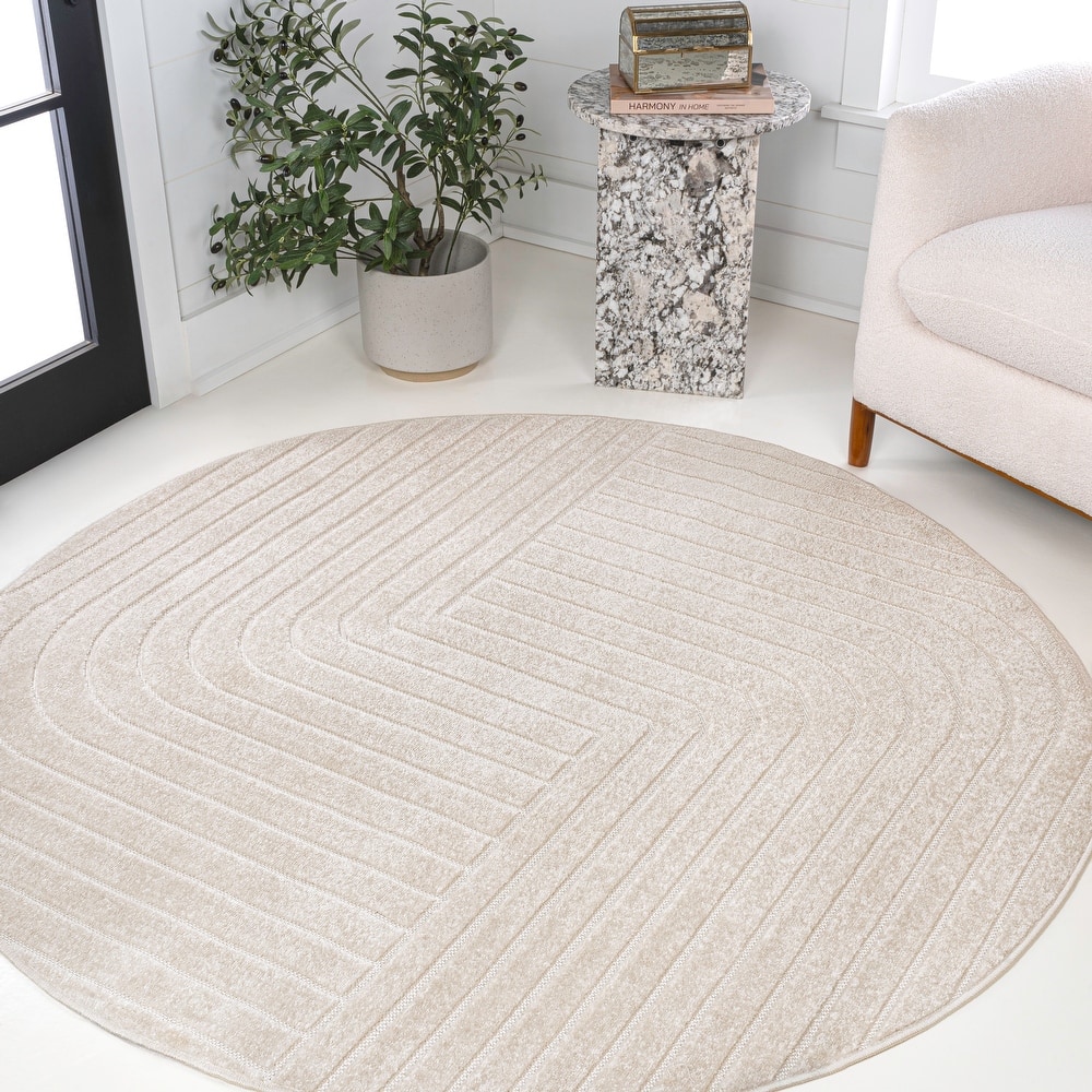 JONATHAN Y Aarhus Minimalist Angle Geometric Ivory/Cream Area Rug
