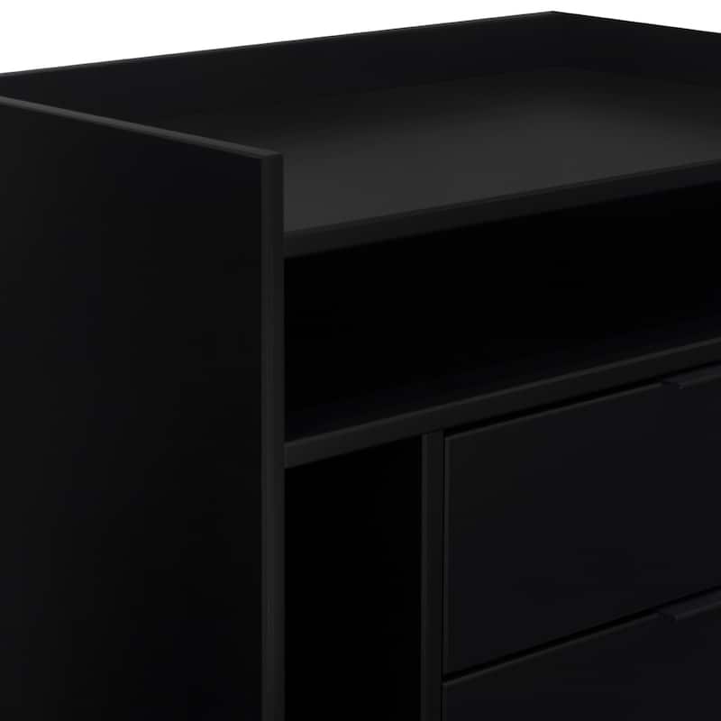 Middlebrook Modern Gallery Top Solid Wood Nightstand