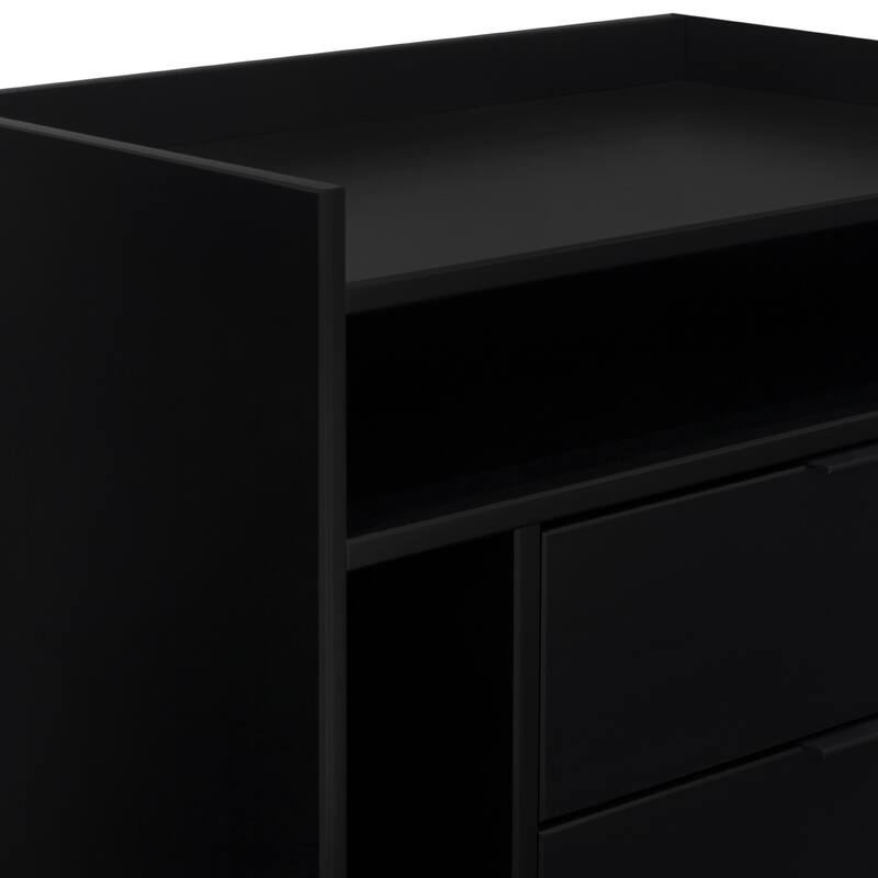 Middlebrook Modern Gallery Top Solid Wood Nightstand