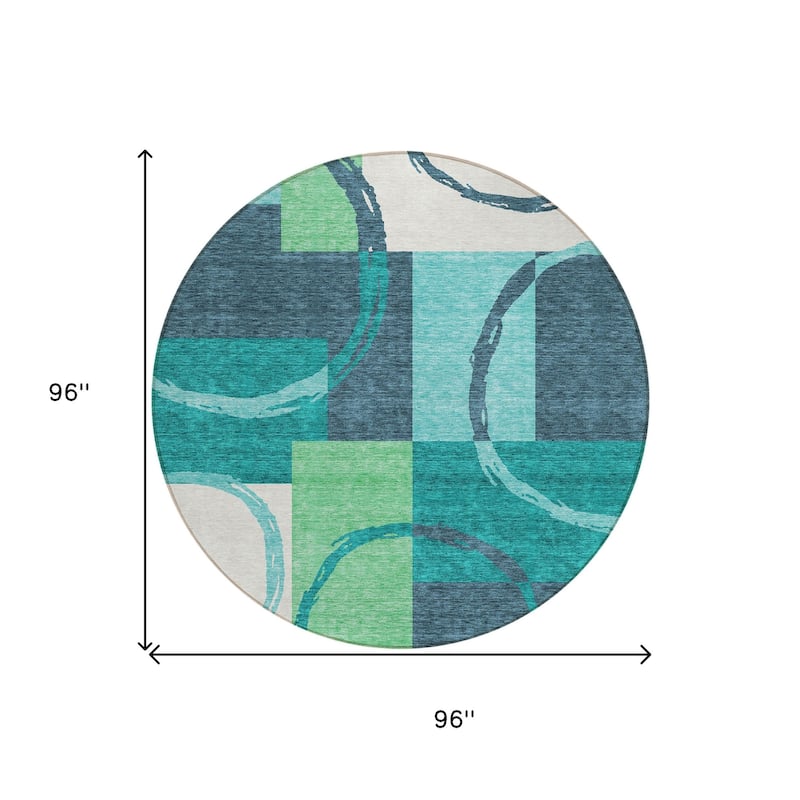 HomeRoots Geometric Modern Rectangle Outdoor Rug