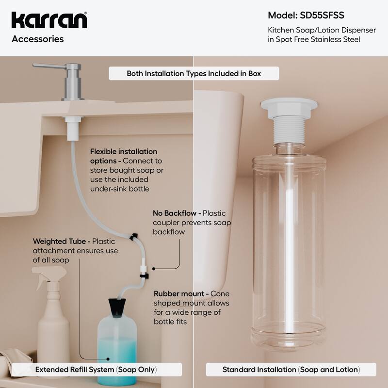 Karran SD55 Kitchen Soap/Lotion Dispenser