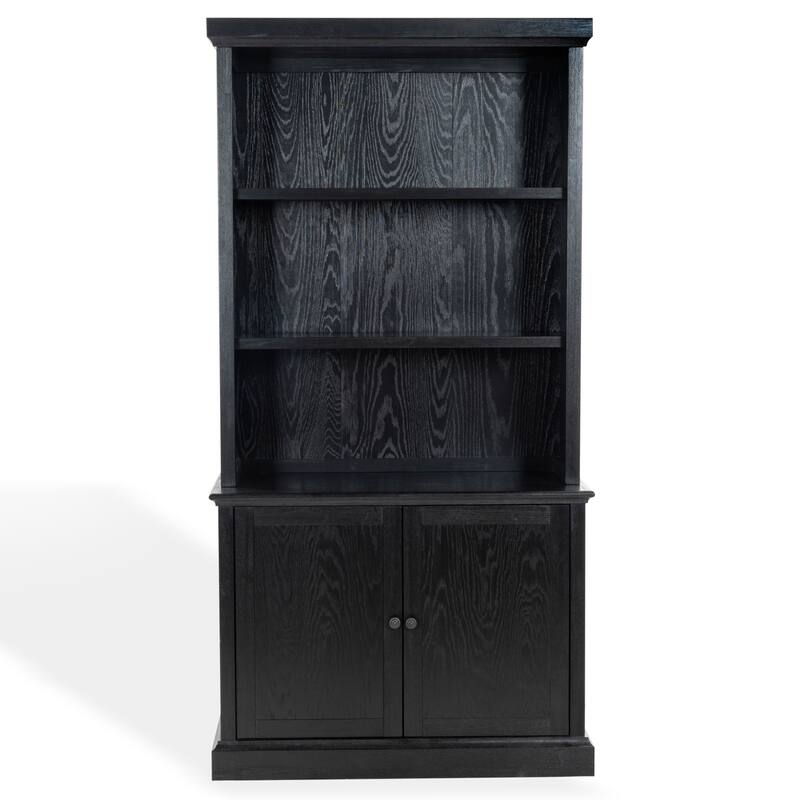 SAFAVIEH Couture Haylina 4-Shelf Wood Bookcase - 40"W x 21"D x 79"H - Black