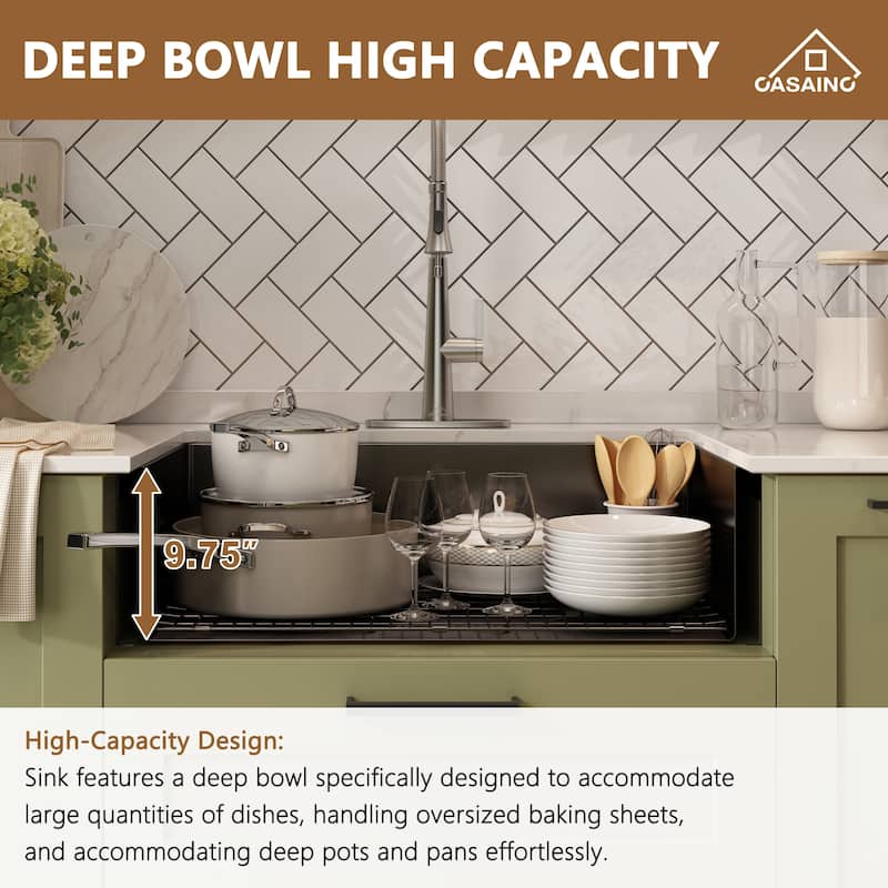 Handmade Stainless Steel 18-Gauge Single Bowl Farmhouse Apron Kitchen Sink in Nano PVD with Bottom Grid and Basket Strainer - 36" x 22" x 10"