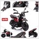 preview thumbnail 3 of 5, Red, Licensed Aprilia Electric Motorcycle, 6V Kids Motorcycle, Training Wheels, LED Lights, Sounds & Music - Red