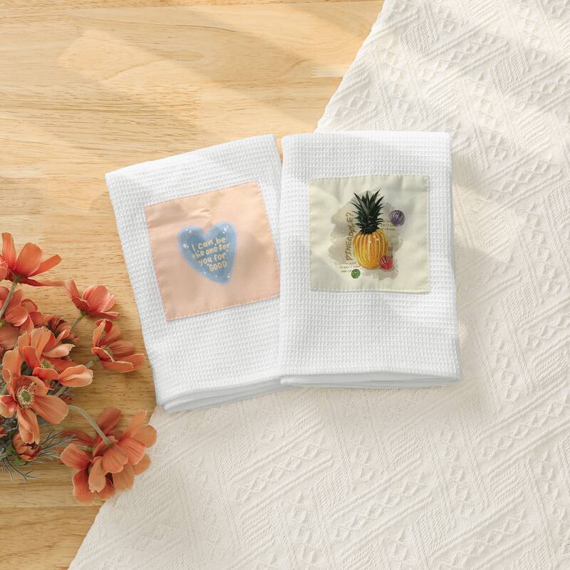 Ultra Soft and Absorbent Dish Towels for Kitchen, Cotton Waffle Weave Kitchen Towels Large Pattern Kitchen Towel