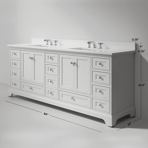 dimension image slide 15 of 25, Ancerre Designs Audrey Bathroom Vanity Set