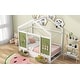preview thumbnail 4 of 14, Twin Size Wood House Bed with 2 Drawers and Window Decoration