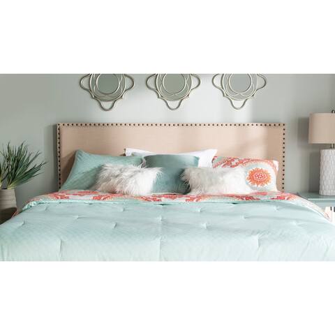 Linon Modernistic Beige Linen Headboard