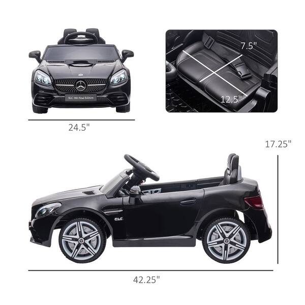 Mercedes SLC 300 Electric Kids Car with Remote, 12V Battery