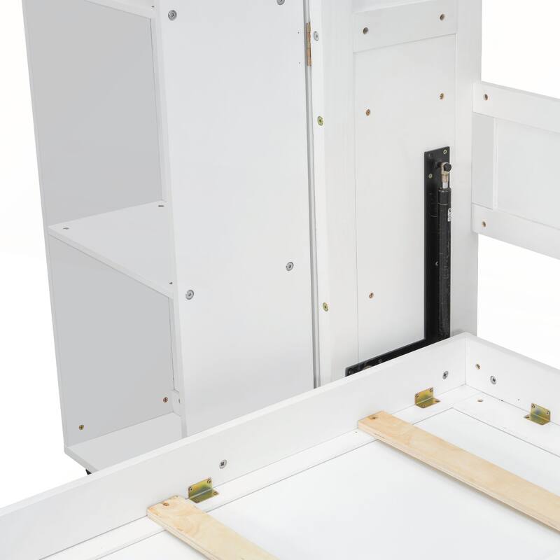 Queen Murphy Bed Wall Bed with Storage Doors