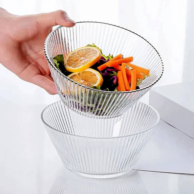 STP Goods Beam Glass Salad Bowls Set of 2 - set of 2