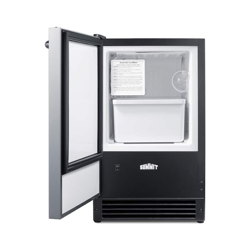 Summit BIM26LHD 15" Wide 12 Lbs. Capacity Built-In Ice Maker with 15