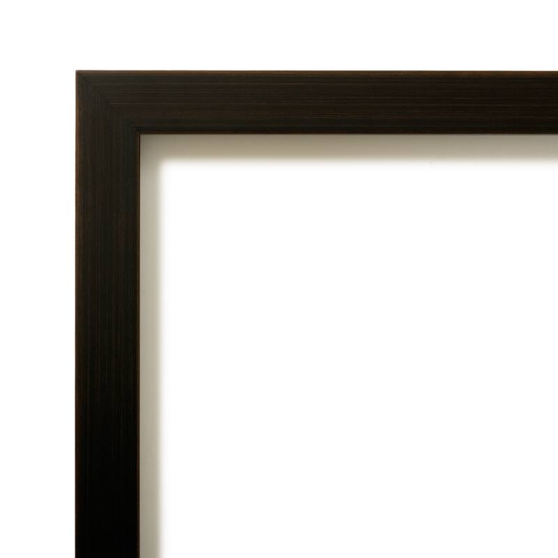 Espresso Brown Wood Framed Natural Corkboard Bulletin Board