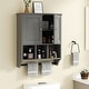 preview thumbnail 7 of 54, Futzca Bathroom Cabinet Wall Mounted, Storage Cabinet with Doors and Shelves