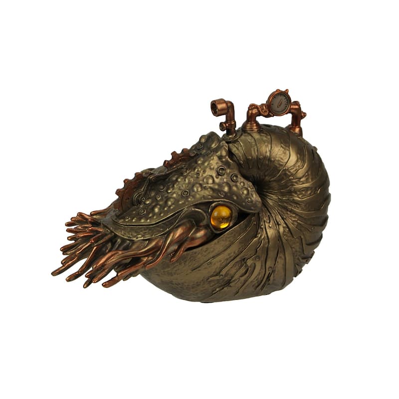 Zeckos Bronze/ Copper Steampunk Nautilus Sea Monster Statue - 6.75 X 9.5 X 4.5 inches
