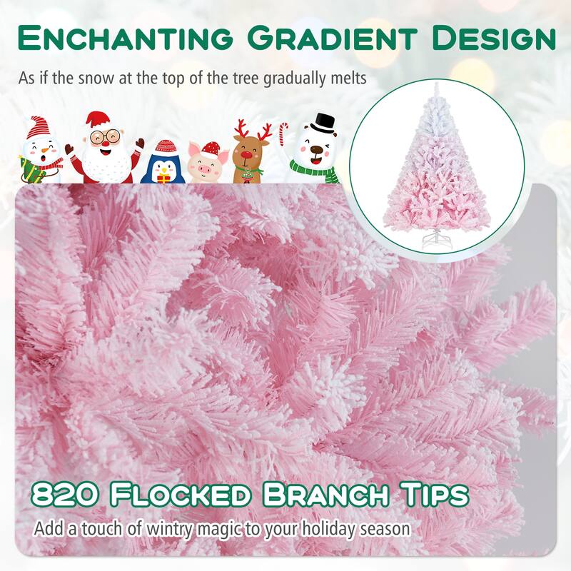 Costway 5/6/7/8 FT Artificial Christmas Tree with 456/820/1264/1774 - See Details