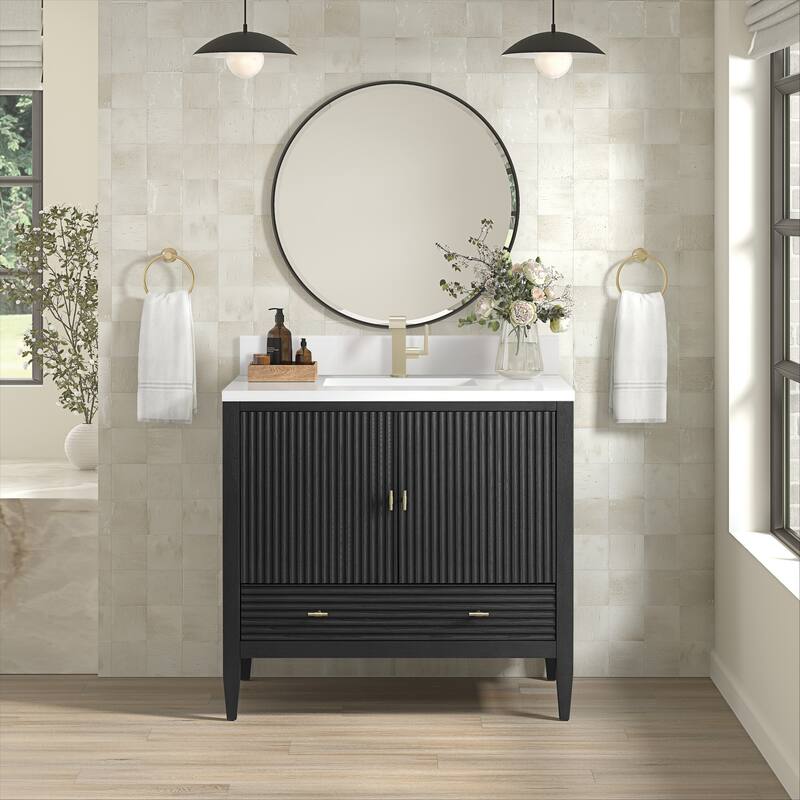 James Martin Vanities 485-V36-1WZ Myrrin 36" Single Basin Wood Vanity