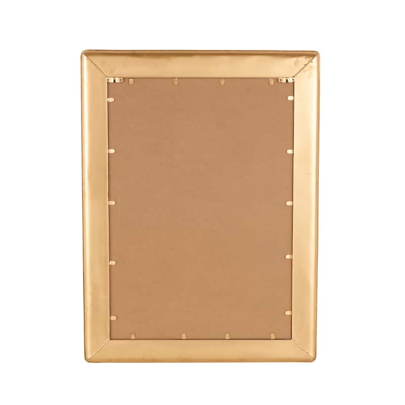 Metal Wall Mirror with Textured Frame - Gold - Roche River Decor