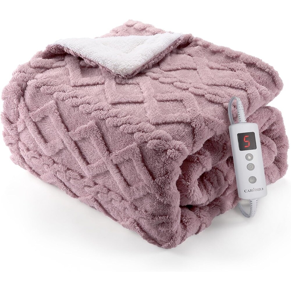 Pink electric throw blanket 2025