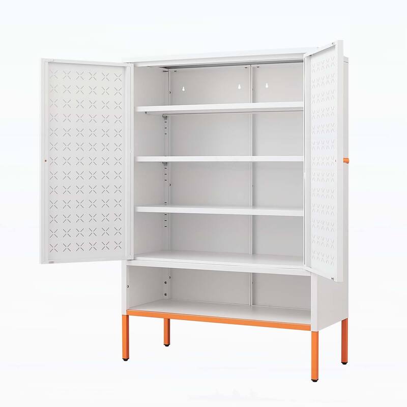 Grid Double Door Shoe Cabinet for Optimal Storage
