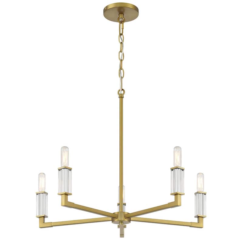 Minka Lavery 1457 Oro District 5 Light 23" Wide Vantage Chandelier