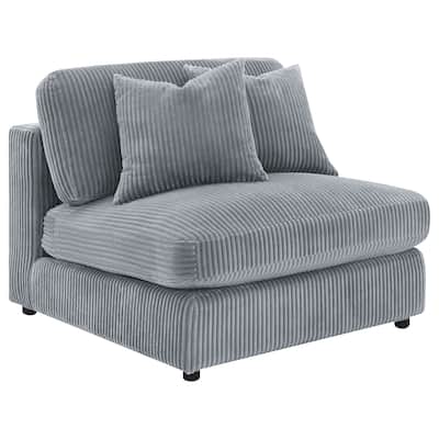 Blaine Contemporary Upholstered Armless Chair Fog
