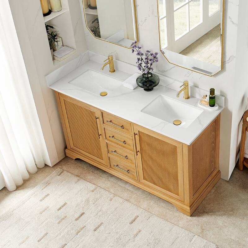 Tokyo Bath Vanity with Quartz Stone Top without Mirror