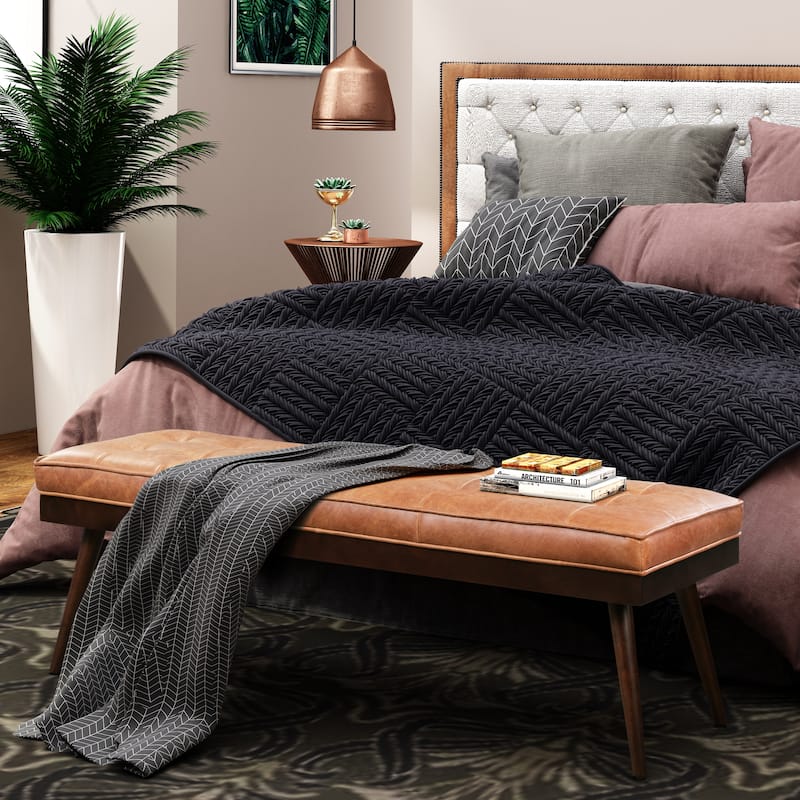 Poly & Bark Luca Bench - Full Grain Genuine Italian Leather
