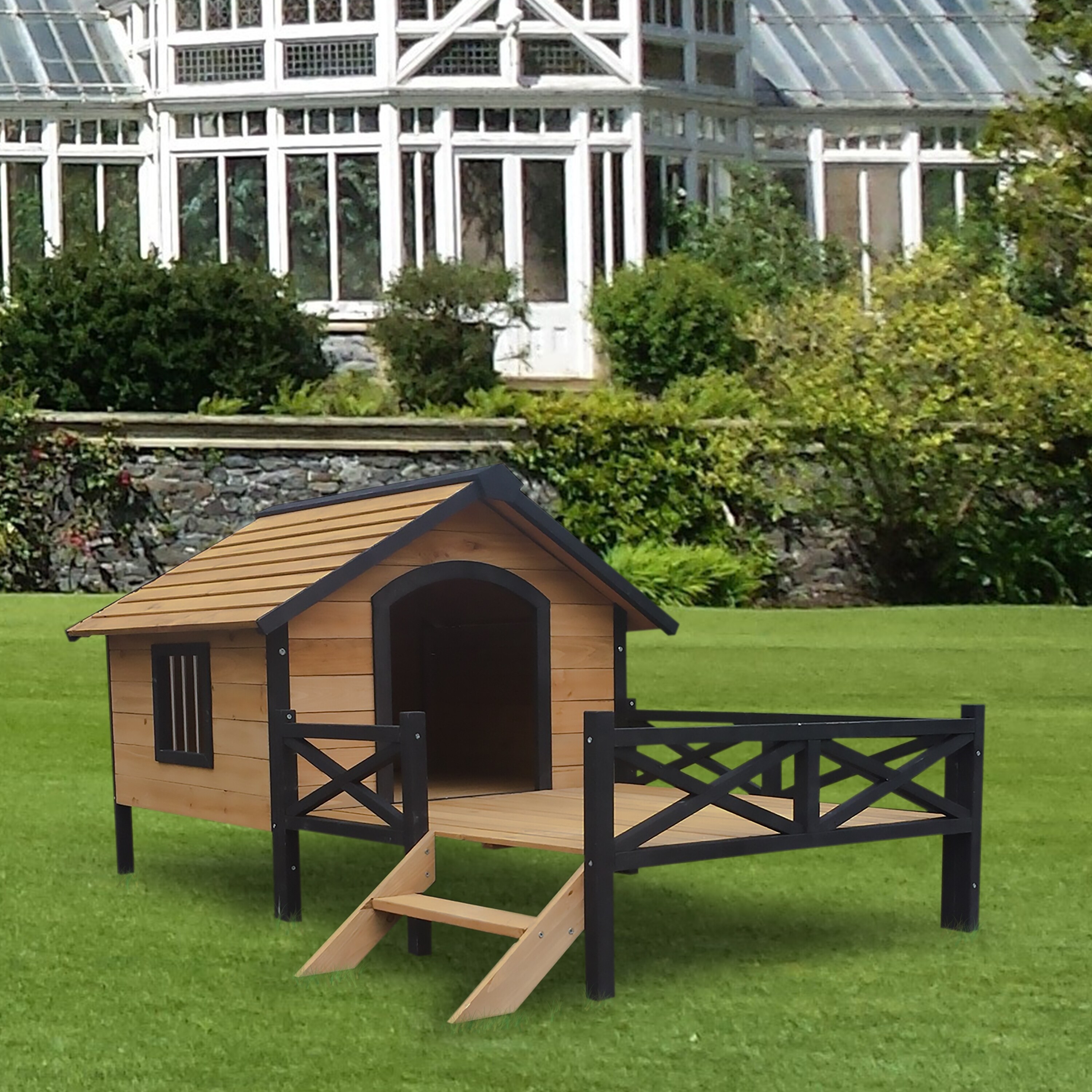 Insulated outdoor dog house top