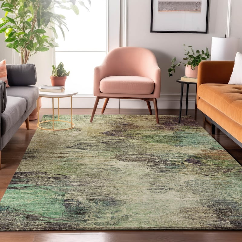 Premium Washable Super Soft Abstract Mirage Mayfield Rug - Beige - 5' x 7' 6" - Rectangle