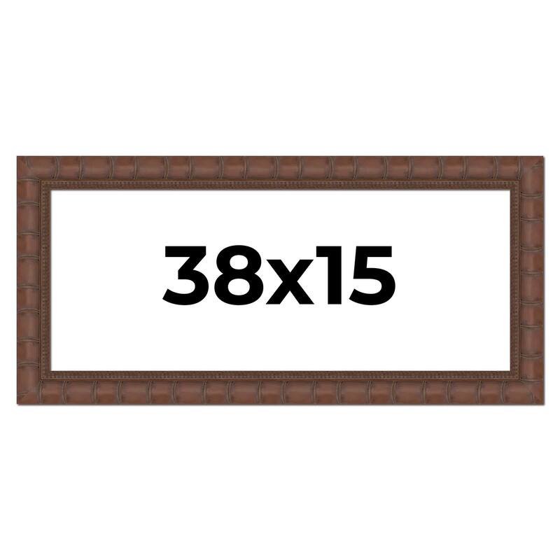 38x15 Frame Pewter Solid Wood Picture Frame Width 1.625 Inches | Interior Frame Depth 0.6875 Inches