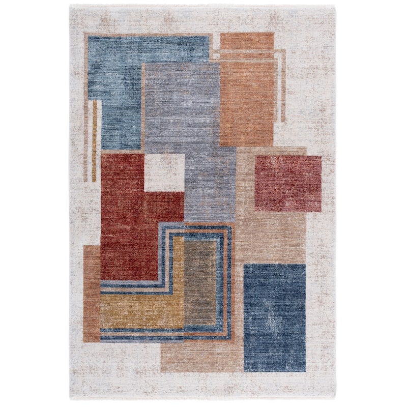 SAFAVIEH Forum Maryia Modern Contemporary Rug - 5' x 7' - 5' x 7' - Ivory/Rust Grey