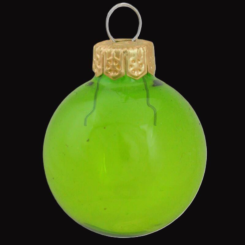 Transparent Finish Glass Christmas Ball Ornament - 7" (180mm) - Green