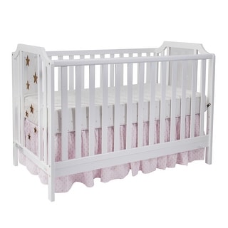 Classic White 3-in-1 Convertible Island Crib - Versatile and Stylish