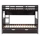preview thumbnail 8 of 6, Twin-Over-Twin Bunk Bed with Twin Trundle and Integrated Bookshelf