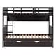 preview thumbnail 8 of 6, Twin over Twin Bunk Bed with Twin Size Trundle, Separable Bunk Bed, with Stairs and Multiple Shelves