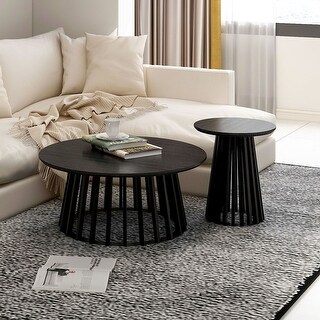 Modern Round Accent Nesting Side Coffee Table Set (Set of 2) - Bed Bath ...