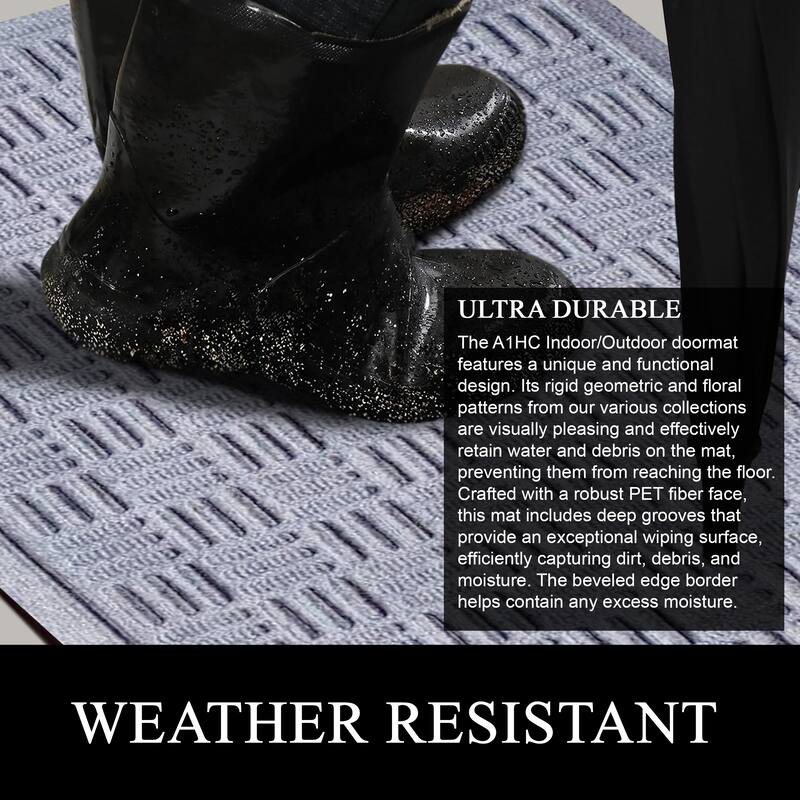 A1HC New All Weather Superior Dirt and Moisture Absorbing Polypropylene Door Mat with Non-Slip Backing for Inside Outside Use