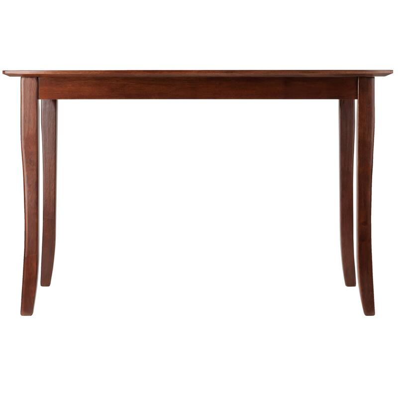 47" Walnut Brown Rectangular Wooden Dining Table