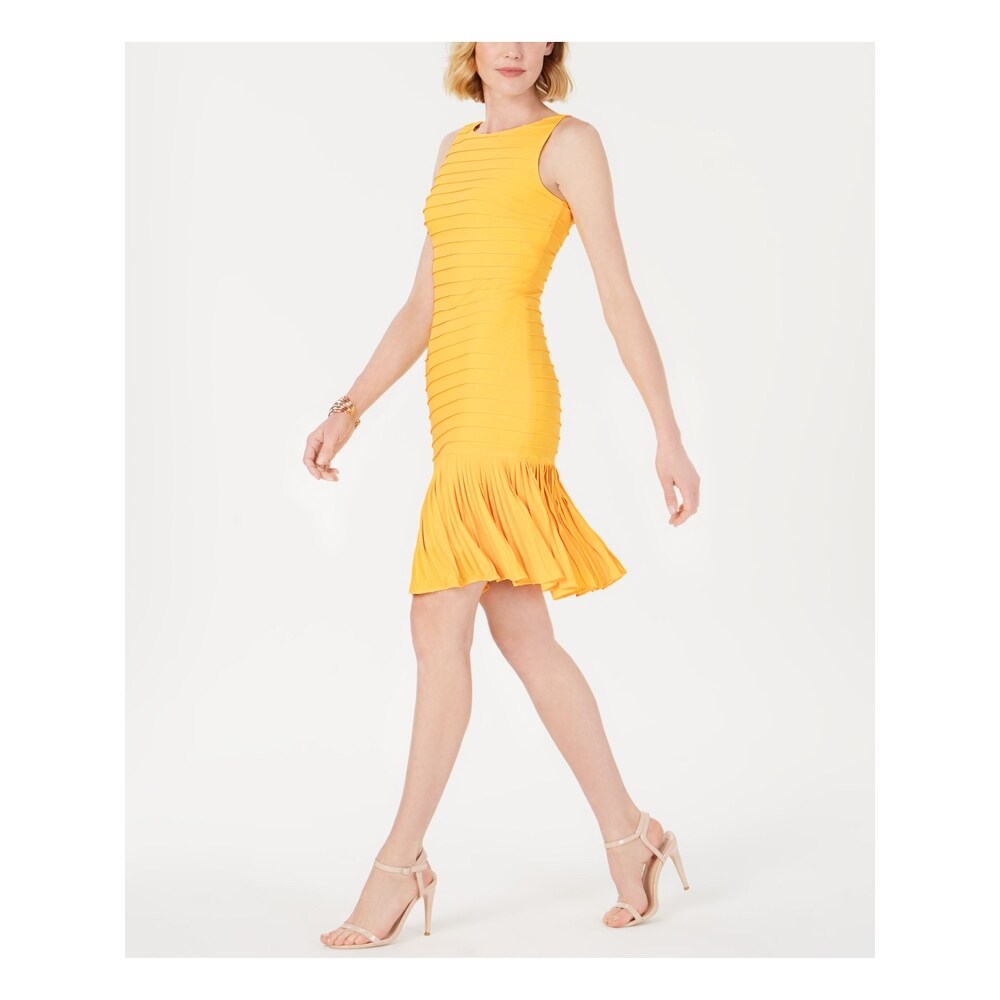 adrianna papell lemon dress