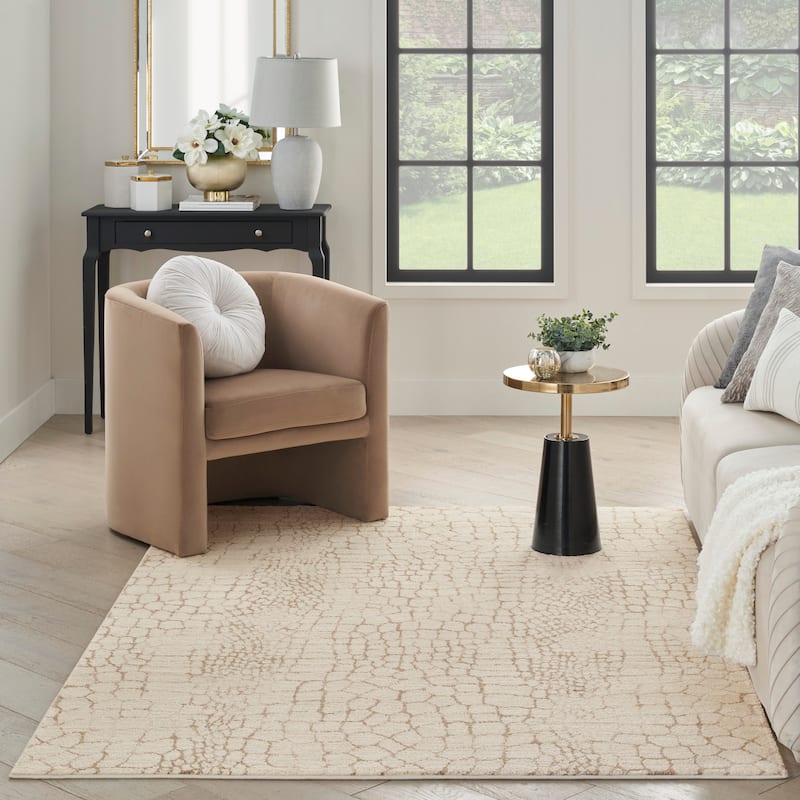 Nourison Gemma Indoor only Beige Animals Area Rug