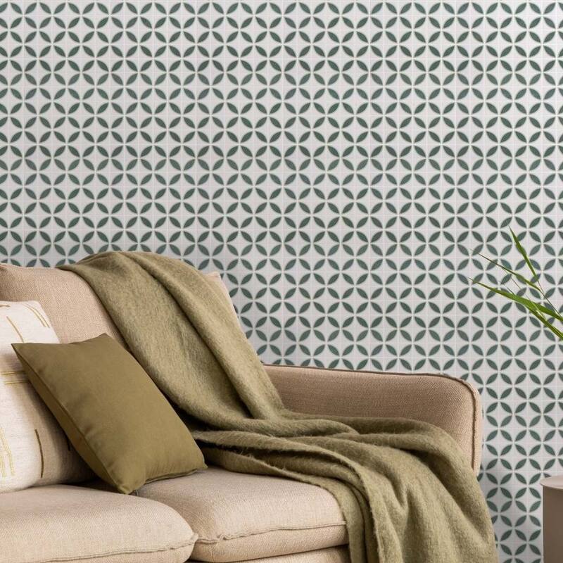 The Tile Life Eterna Lily 2x2 Glass Floor & Backsplash Wall Tile