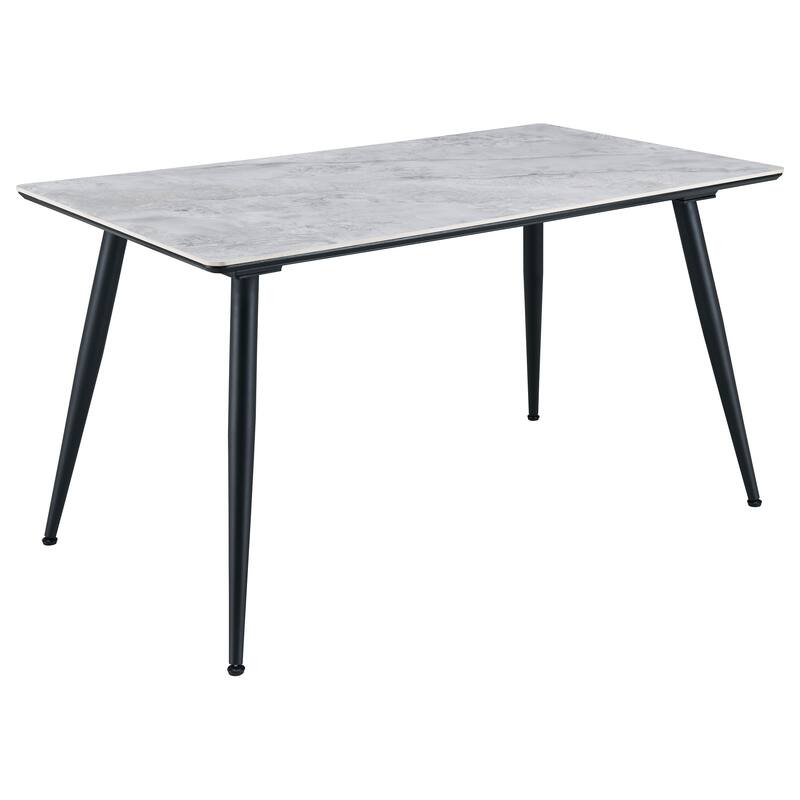 Dennison Rectangular 55-Inch Ceramic Top Dining Table Grey - Grey Marble