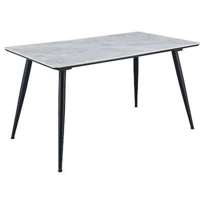 Dennison Rectangular 55-Inch Ceramic Top Dining Table Grey