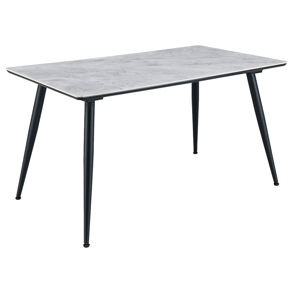 Dennison Rectangular 55-Inch Ceramic Top Dining Table Grey