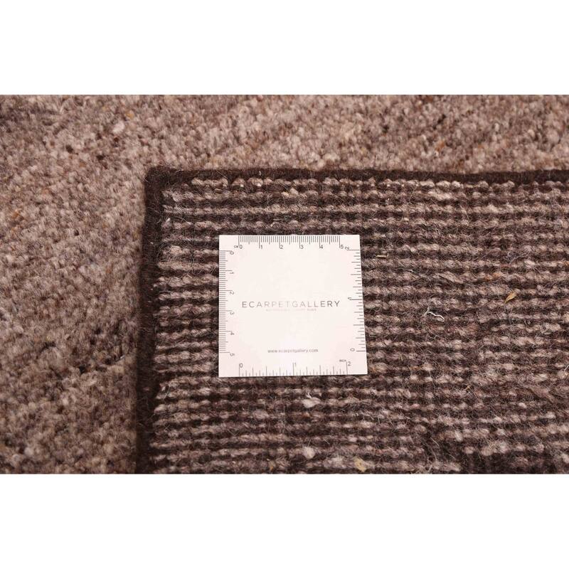 ECARPETGALLERY Hand-knotted Tangier Brown Wool Rug - 6'2 x 8'10