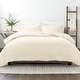 preview thumbnail 42 of 41, Soft Essentials Oversized 3-piece Microfiber Duvet Cover Set Ivory - Full - Queen