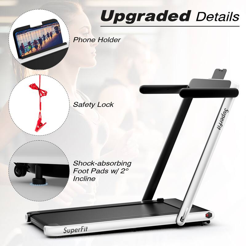 Gymax Motorized Treadmill Folding Under Desk Electric Treadmill - 49'' x 27'' x 42''