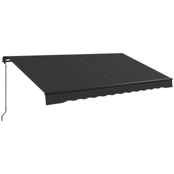 Outsunny 12' x 10' Retractable Awning, Patio Awning Sunshade